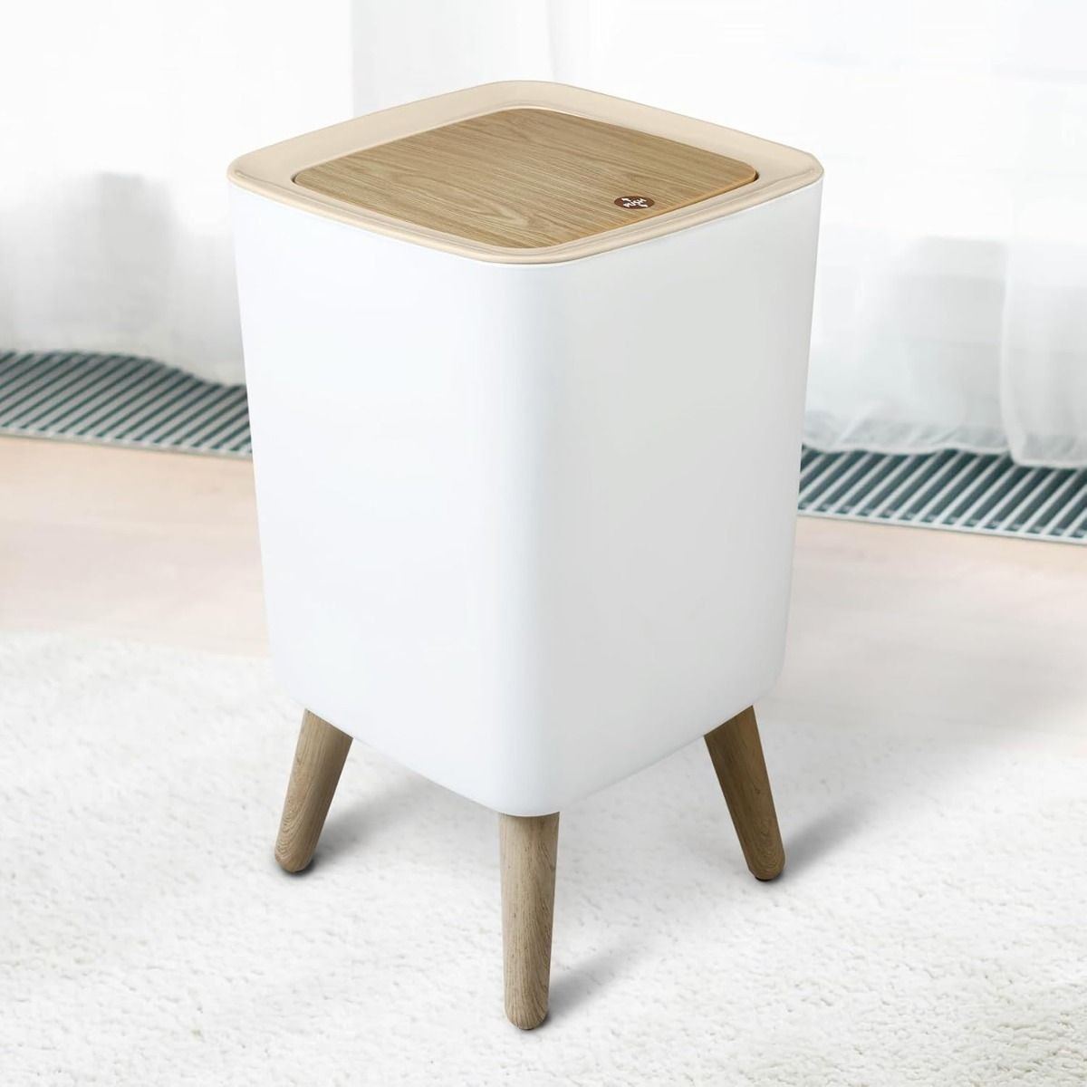 Trash Can with Lid Waste Basket 10 L