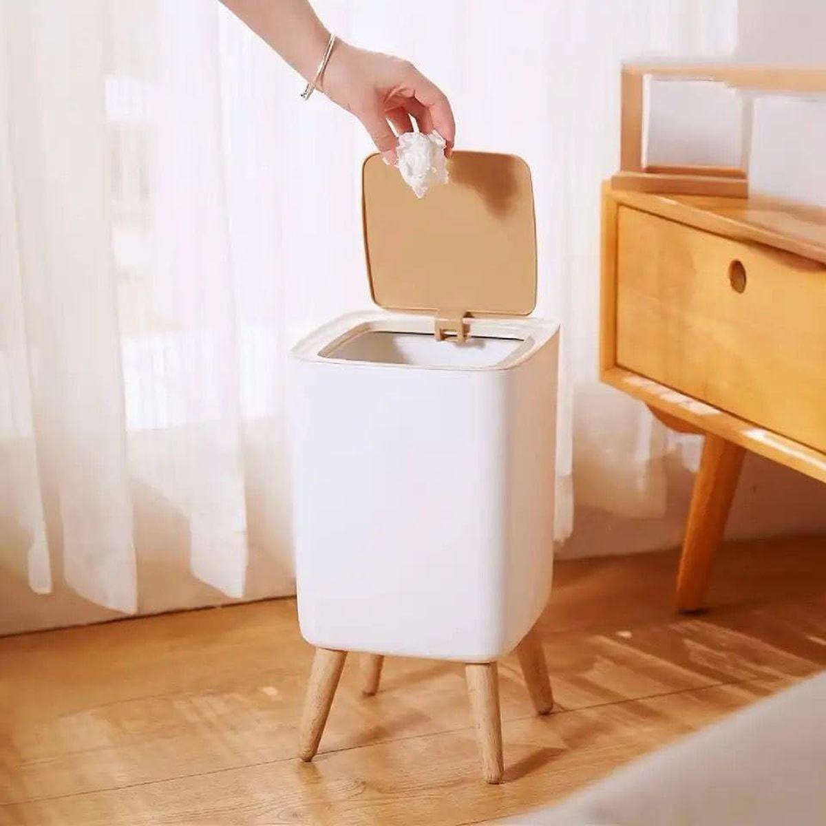 Trash Can with Lid Waste Basket 10 L