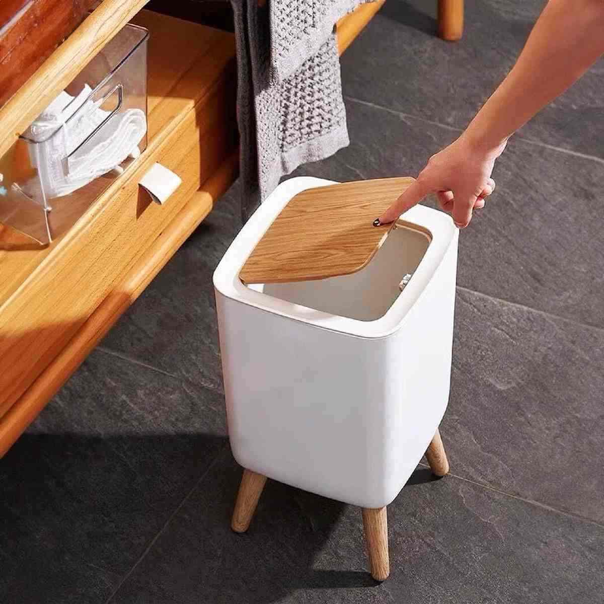 Trash Can with Lid Waste Basket 10 L