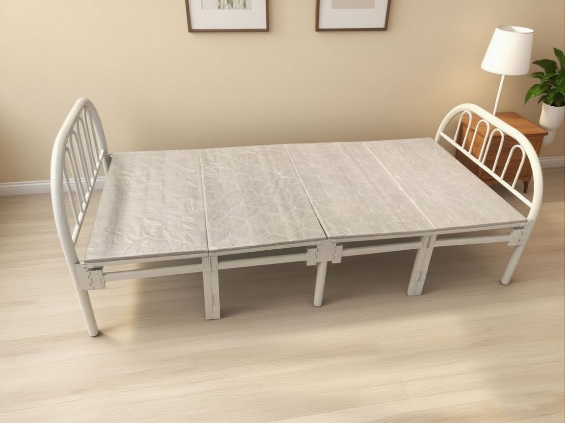 سرير معدني قابل للطي فردي 90×77×190 سم