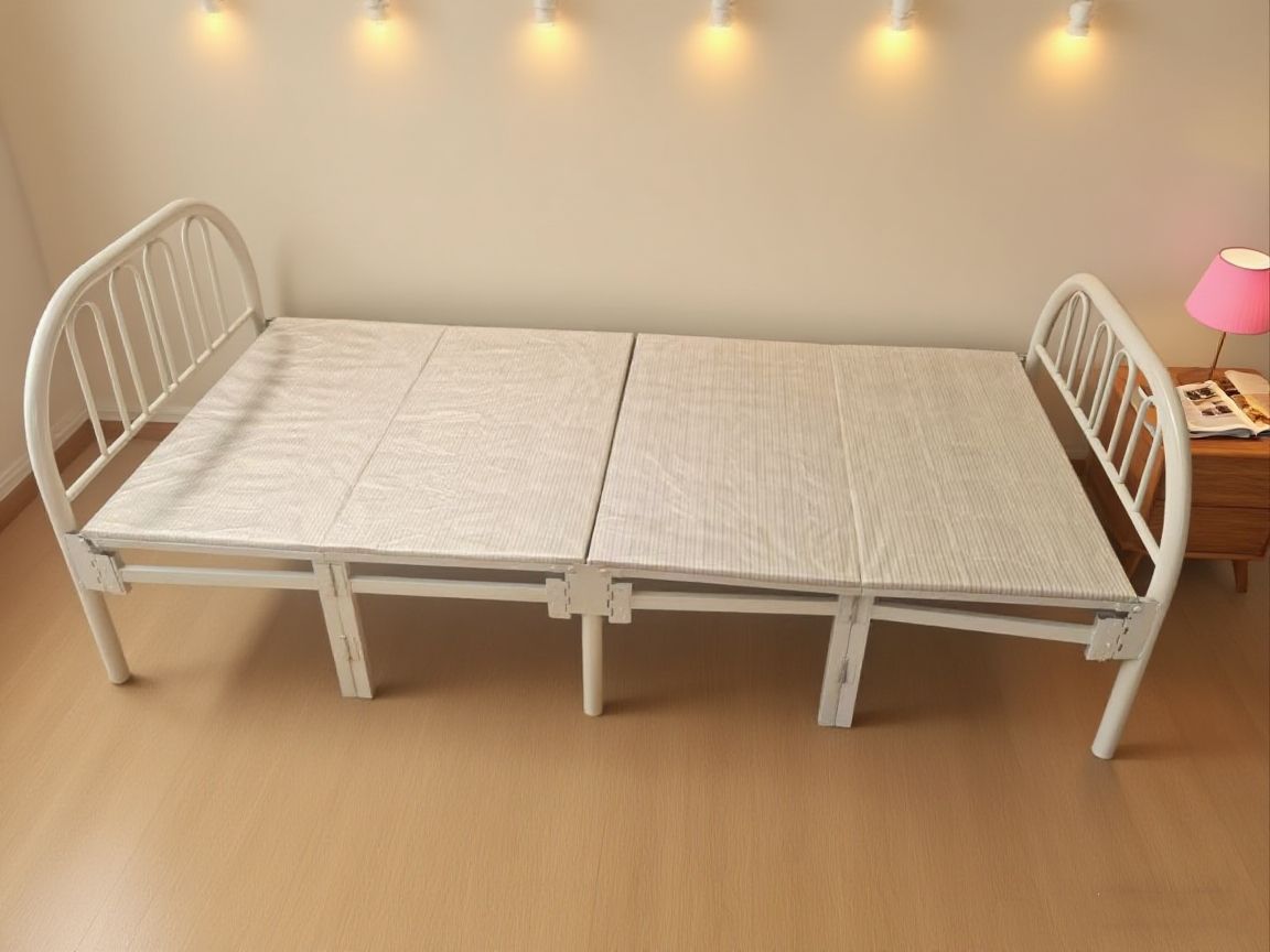 سرير معدني قابل للطي فردي 90×77×190 سم