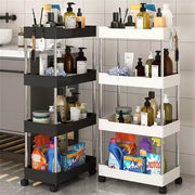 4-Tier Rolling Storage Trolley Rack with Wheels