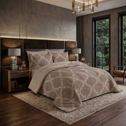 Luxury King Plaid Comforter Set 6pc Blend Premium