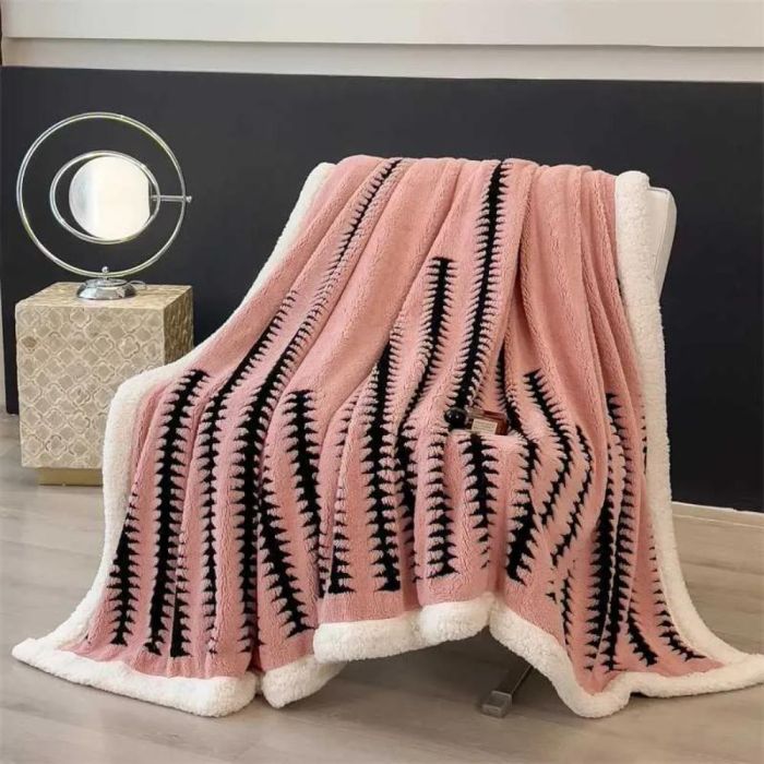 بطانية صوف كشمير سميكة مزدوجة الجوانب 200 × 230 سم