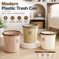 Modern Plastic Trash Can – Home Waste Bin Set