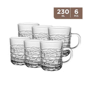 Glass 230ml Tea Mug - 6 PCs