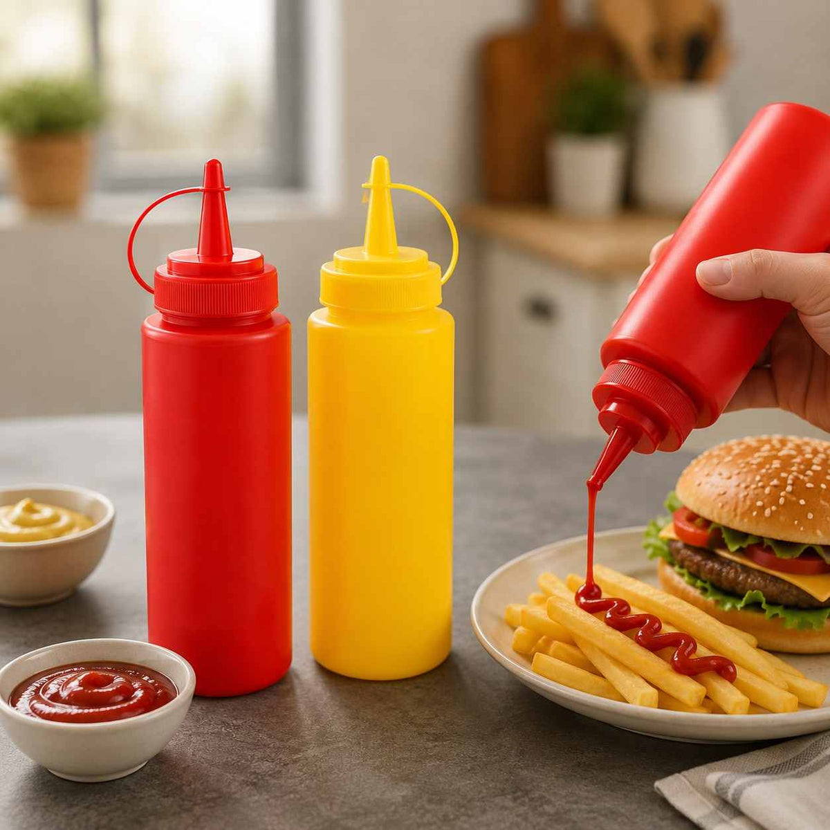 Flexible Squeeze Sauce Bottle – Food Grade 12oz