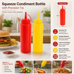 Flexible Squeeze Sauce Bottle – Food Grade 12oz