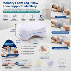 Memory Foam Leg Pillow – Knee Support Side Sleep