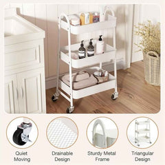 3-Tier Utility Rolling Cart