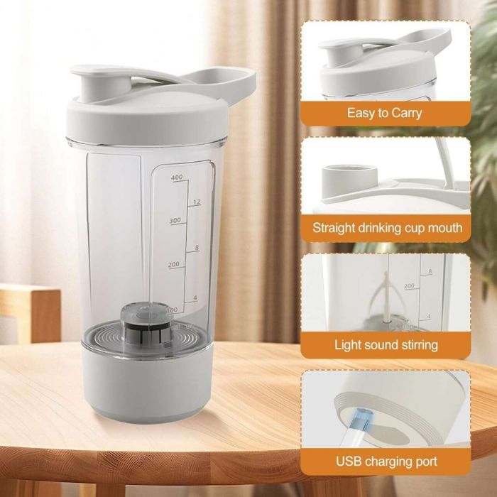 زجاجة خلط البروتين الكهربائية الممتازة سعة 400 مل