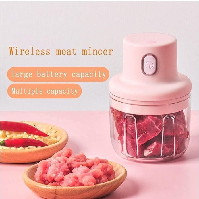Rechargeable Wireless Mini USB Electric Garlic Chopper