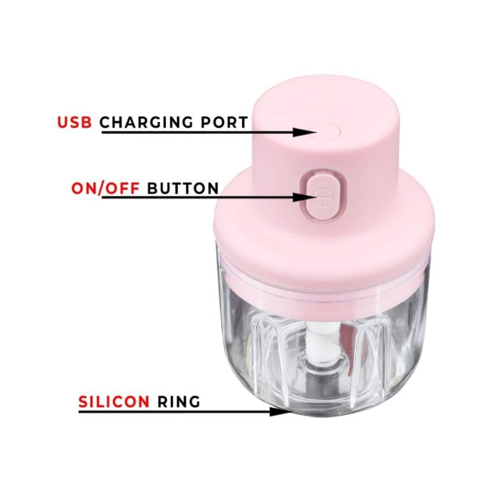 Rechargeable Wireless Mini USB Electric Garlic Chopper