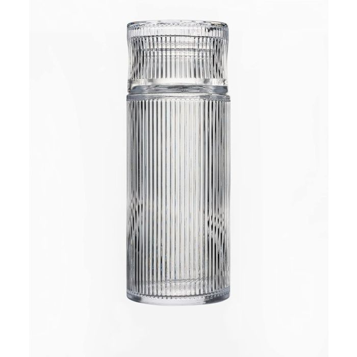 إبريق ماء زجاجي مع كوب