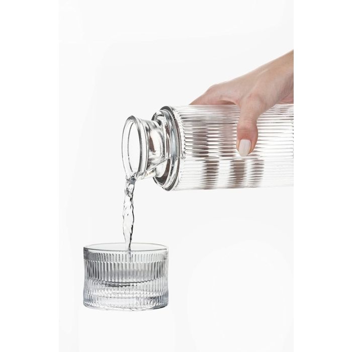 Glass Water Carafe with Cup