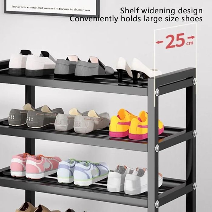 2 Layers Shoe Rack with Cushion Bench