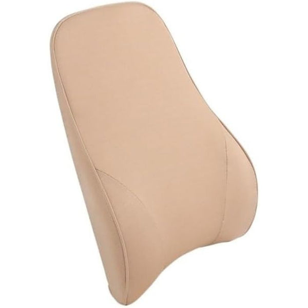 Arbaana memory foam car lumbar support pillow shows a contoured cushion for back comfort in a vehicle seat.