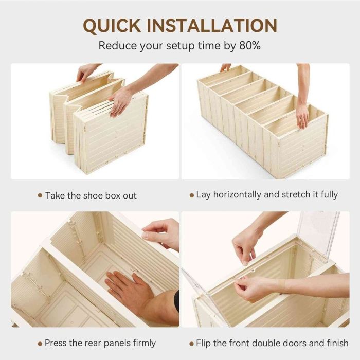 Foldable 6-layer double shoe organizer by Arbaana showing multiple compartments for storing shoes in a neat, space-saving design.