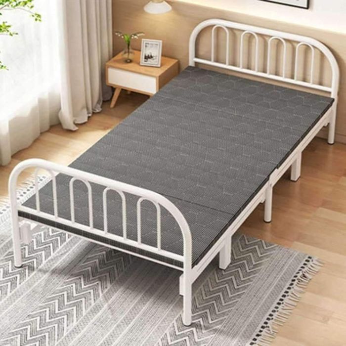 Single Folding Metal Bed 77×90×190 cm
