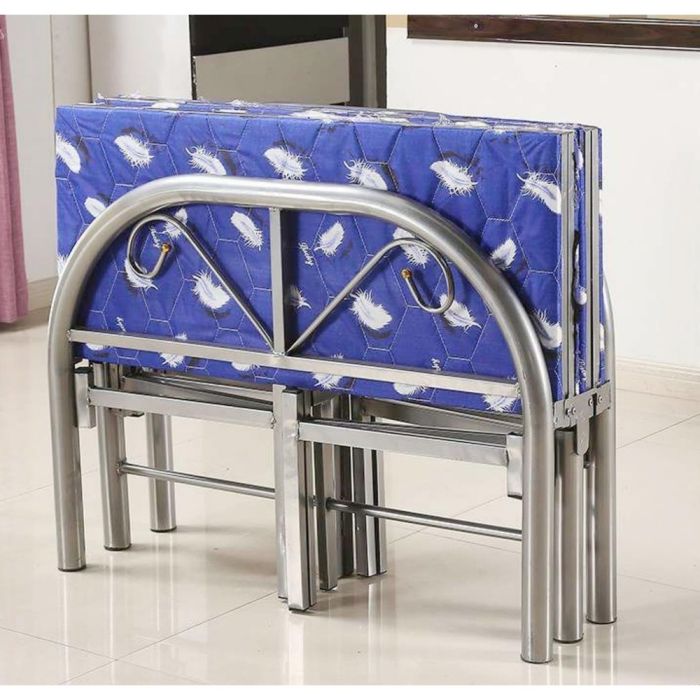 Single Folding Metal Bed 90×77×190 cm