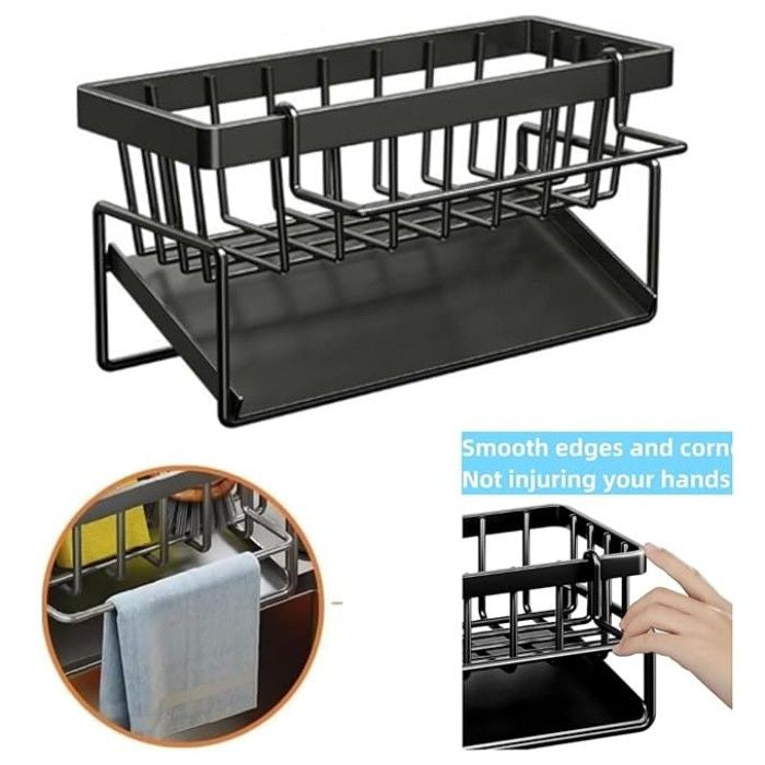 Kitchen Sink Organizer Rack with Drain Tray