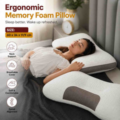 Ergonomic Contour Pillow – Neck & Shoulder Support