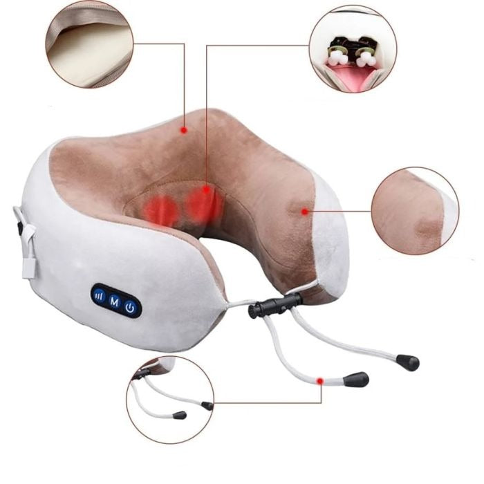 U-Shape Neck Massage Pillow Rechargeable