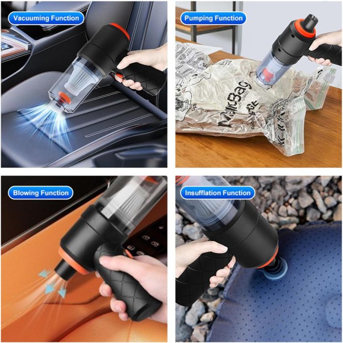 مكنسة كهربائية للسيارة قابلة لإعادة الشحن بقوة 120 واط