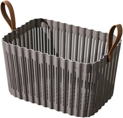Ribbed Storage Basket with Handles