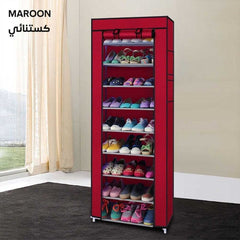 Shoe Organizer 10 Tiers with Dustproof Cover Closet