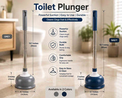 Heavy Duty Toilet Plunger with Steel Handle