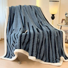 بطانية صوف كشمير سميكة مزدوجة الجوانب 200 × 230 سم
